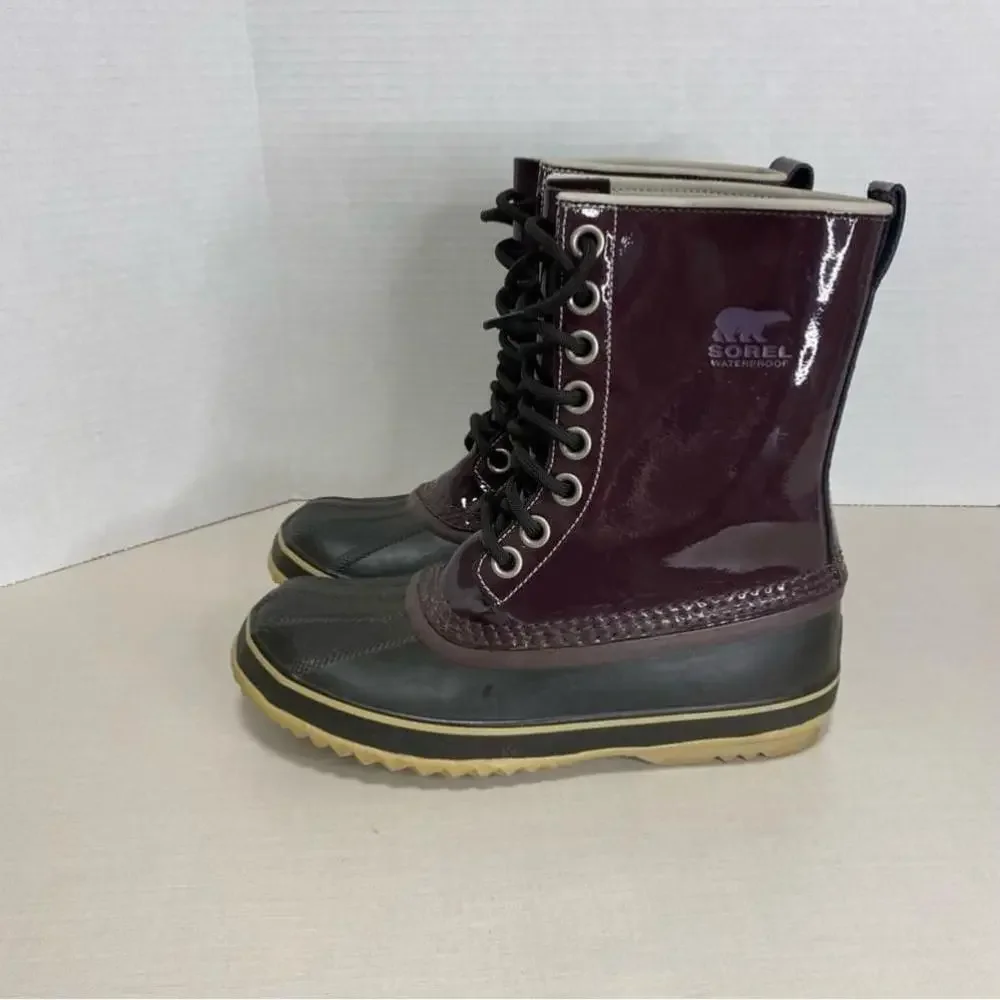 SOREL 1964 Premium Waterproof Winter Boot - Wine Patent - 6 - China